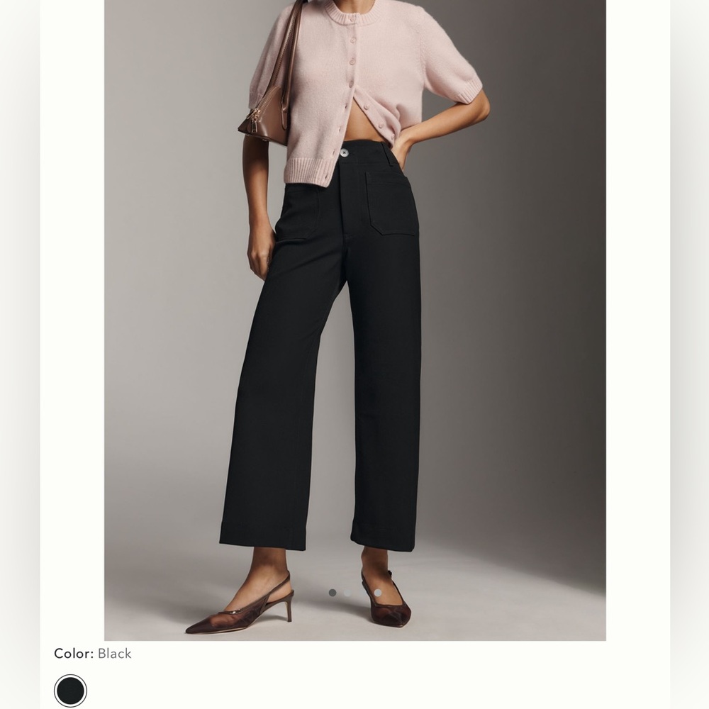 Colette Crop Stretch Twill Pants by Maeve
